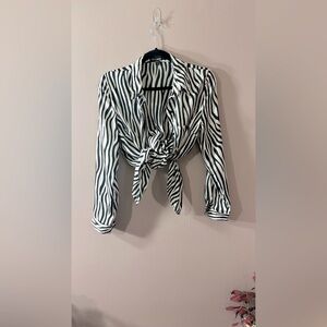 Zebra print top